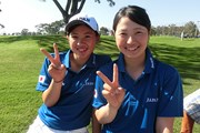 2014年 キャロウェイ世界ジュニアゴルフ選手権 事前 蛭田みな美（右）＆永井花奈