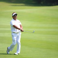 日本人には見えん。 2014年 ダンロップ・スリクソン福島オープンゴルフトーナメント 初日 篠崎紀夫