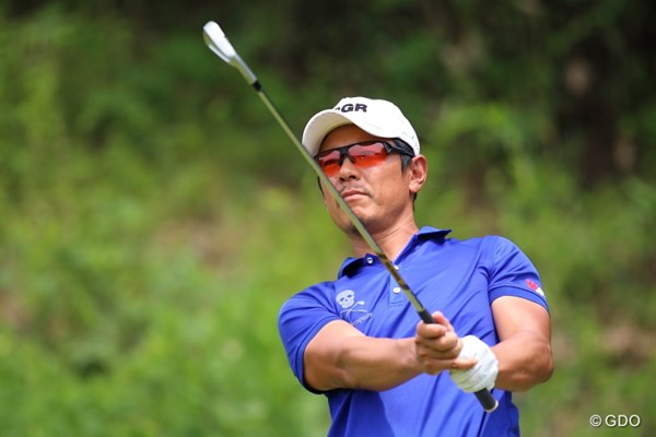 2014年 ダンロップ・スリクソン福島オープンゴルフトーナメント 2日目 矢野東 今週のテーマについては「まだイメージ通りに打てていない」という矢野だが、暫定首位とは2打差に