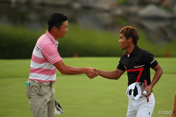 2014年 ダンロップ・スリクソン福島オープンゴルフトーナメント 3日目 永野竜太郎 タンヤゴーン・クロンパ 明日はこの2人の初優勝対決が見物。