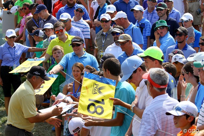 ケンタッキー出身のペリーは、バルハラGCではタイガーに勝るとも劣らない人気を誇っている 2014年 全米プロゴルフ選手権 事前 ケニー・ペリー