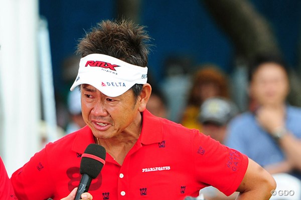 2014年 アールズエバーラスティングKBCオーガスタゴルフトーナメント  最終日 藤田寛之 過去には後輩の優勝、師匠の優勝で涙を見せたことはあるが、自分の勝利に初めて涙を流した