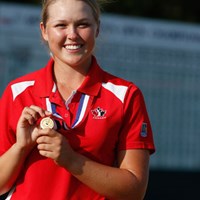 世界アマチュアランクで2位につけるヘンダーソンは、今年6月の「全米女子オープン」でローアマ（10位タイ）を獲得。この日は6アンダーをマークし、カナダチームを牽引した（Scott Halleran/Getty Images） 2014年 世界女子アマチュアチーム選手権 初日 ブルックス・ヘンダーソン
