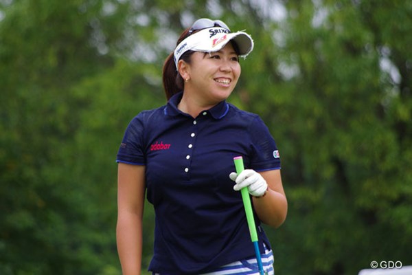 2014年 ゴルフ5レディスプロゴルフトーナメント 事前 吉田弓美子 この日のプロアマトーナメントでは終始、笑顔弾けるラウンドで同伴競技者を盛り上げた