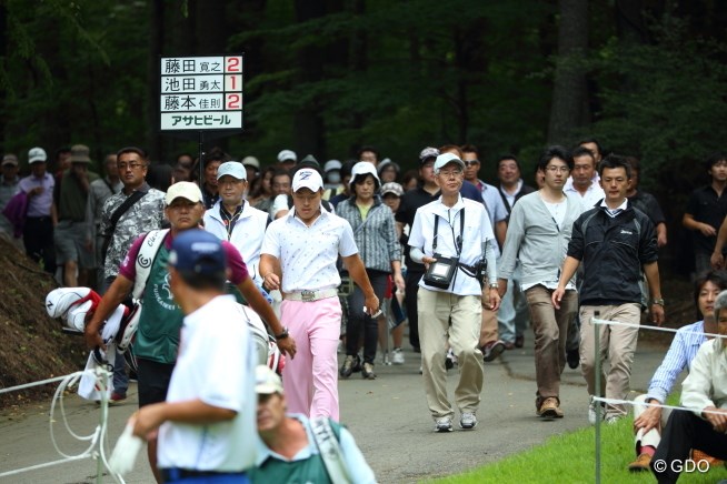 2014年 フジサンケイクラシック 初日 藤田、池田、藤本組