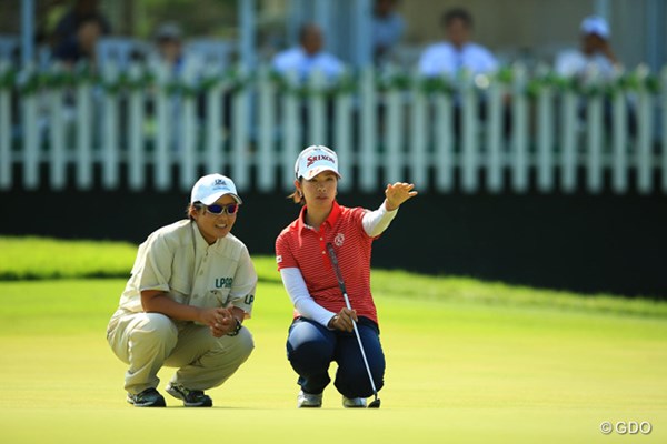 2014年 日本女子プロゴルフ選手権大会コニカミノルタ杯 初日 森田理香子 首位も見えた矢先に痛恨のダブルボギー。イーブンパー17位タイスタート。