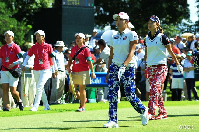 2014年 日本女子プロゴルフ選手権大会コニカミノルタ杯 2日目 イ・ボミ、上田桃子