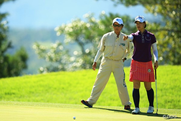 2014年 日本女子プロゴルフ選手権大会コニカミノルタ杯 2日目 森田理香子 今日はバーディが1つと、理香子ちゃんらしからぬ淋しいゴルフ。スコアを3つ落として33位タイに。