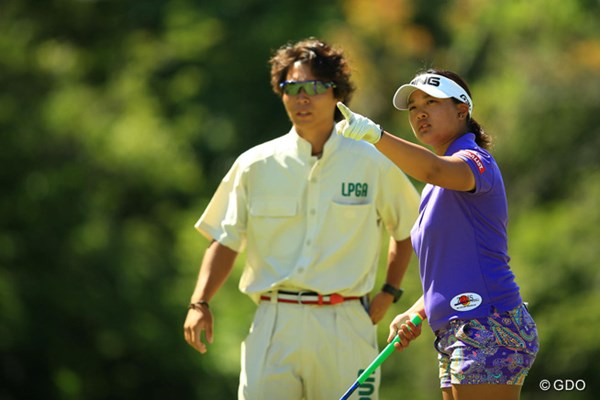 2014年 日本女子プロゴルフ選手権大会コニカミノルタ杯 2日目 鈴木愛 全く危なげないゴルフで、独走の単独首位に。