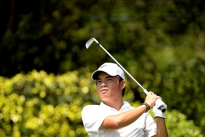 フィリピンの19歳ミゲル・タブエナが3日目、首位に立った（アジアンツアー提供） 2014年 Yeangderトーナメントプレーヤーズ選手権 3日目 ミゲル・タブエナ