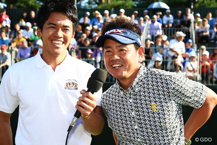 今季2勝目は笑顔の会見インタビュアーは百獣の王 2014年 アジアパシフィックオープンゴルフチャンピオンシップ ダイヤモンドカップゴルフ 最終日 藤田寛之
