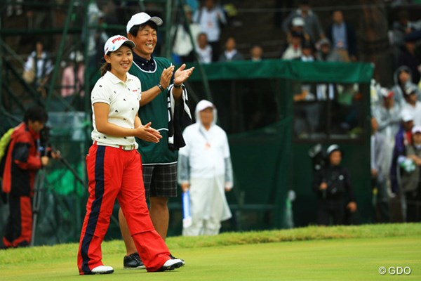 2014年 日本女子オープンゴルフ選手権競技 最終日 永井花奈 国内メジャーを日本人最高位の3位で終えた永井花奈。最後まで笑顔が光った4日間だった