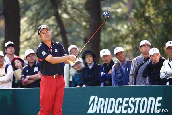 2014年 ブリヂストンオープンゴルフトーナメント 2日目 池田勇太 今やBSの顔なので看板入れてみました