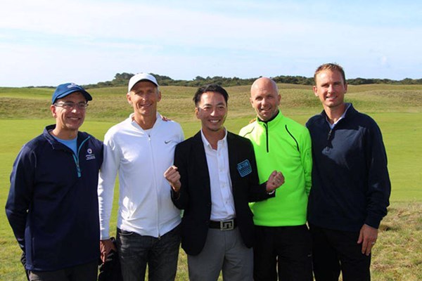 2014年  スピードゴルフ世界選手権 松井丈 日本から出場した松井丈（中央）が7位に入賞した