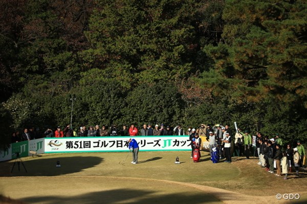 2014年 ゴルフ日本シリーズJTカップ 2日目 宮里優作 この猛烈な打ち上げホール、僕ならスイングおかしくなるわ。