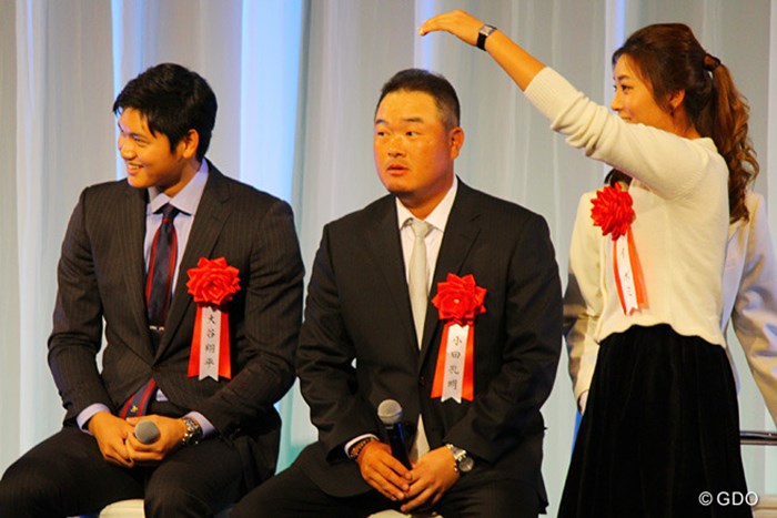 日本ハム・大谷翔平選手、小田孔明の隣で、イ・ボミは来年こそはと賞金女王獲得を誓った 2014年 小田孔明 イ・ボミ