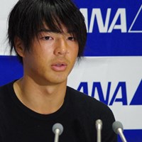渡米前の会見で石川は、改めて5試合の出場義務規定に苦言を呈した 2014年 渡米会見 石川遼