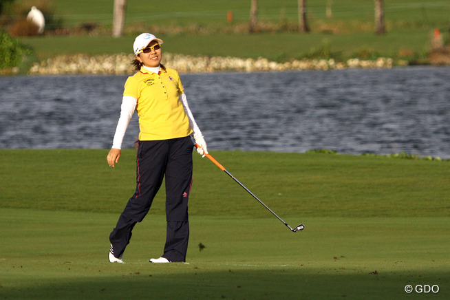 宮里美香は1打で暗転 暫定32位に後退