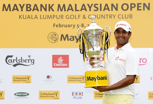 2015年 メイバンク・マレーシアオープン 最終日 アニルバン･ラヒリ 欧州ツアー初優勝を飾ったインドのアニルバン･ラヒリ。アジアンツアーからまた1人、次のステップへ駆け上がった（提供：アジアンツアー）