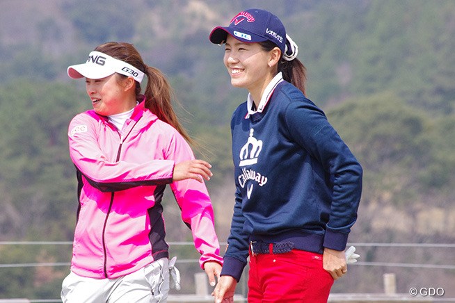 2015年 ヨコハマタイヤPRGRレディスカップ 事前 一ノ瀬優希、藤田光里
