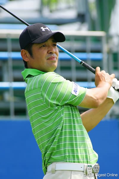 日本プロゴルフ選手権大会1日目 伊澤利光 2005年以来の首位タイスタートを切った伊澤利光。4日間スコアを伸ばせるか