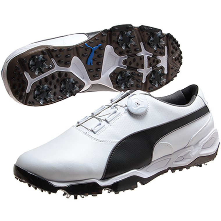 プーマ ゴルフシューズ バイオフュージョン BIOFUSION LT XW 187092 02 スパイク スニーカー 靴 メンズ 25.5cmサイズ ホワイト PUMA