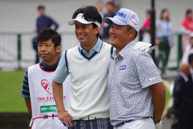 2015年 ザ・レジェンド・チャリティプロアマトーナメント 初日 小田孔明、椎名桔平