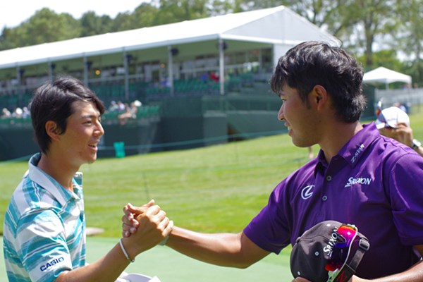 2015年 ウェルズファーゴ選手権 事前 石川遼と松山英樹 今週は2人で練習ラウンドを行った。
