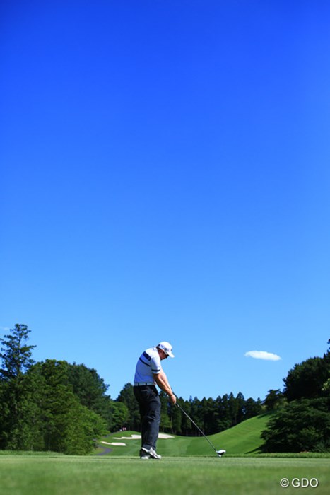 今日は晴天でーーす！ 2015年 日本ゴルフツアー選手権 Shishido Hills 初日 スティーブン・ジェフレス