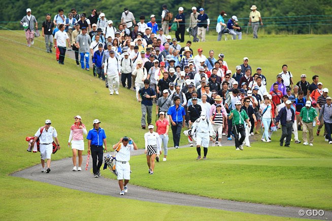 2015年 ヨネックスレディス 初日 渡邉彩香、イ・ボミ、森田理香子