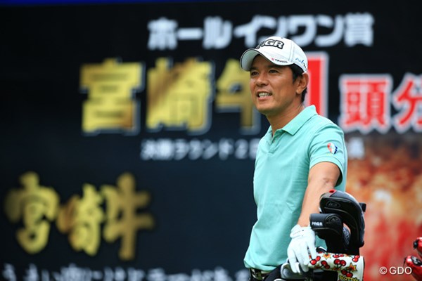 2015年 日本ゴルフツアー選手権 Shishido Hills 2日目 矢野東 看板の字体がイカツイ