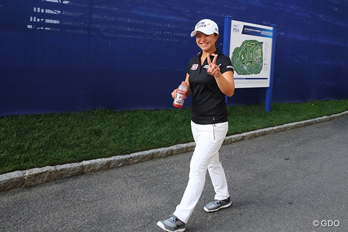 ホールアウト後のキム・セヨン 2015年 KPMG女子PGA選手権 初日 キム・セヨン