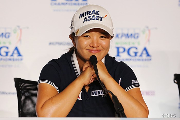 コース上で見せる顔とはちょっと違う。会見では人懐っこい笑顔が特徴のキム・セヨン 2015年 KPMG女子PGA選手権 3日目 キム・セヨン
