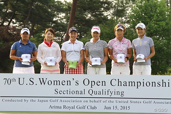 2015年 全米女子オープン 事前 鈴木愛、菊地絵理香、山口すず夏、葭葉ルミ、穴井詩、松森彩夏