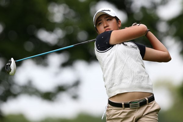 2015年 日本女子アマチュアゴルフ選手権競技 2日目 稲見萌寧 通算8アンダーの稲見萌寧が予選ラウンドをトップで通過する“メダリスト”に輝いた※画像提供：日本ゴルフ協会（JGA）