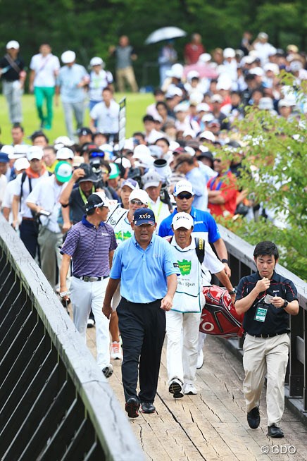 2015年 ダンロップ・スリクソン福島オープン 初日 中嶋常幸 松山英樹 山下和宏