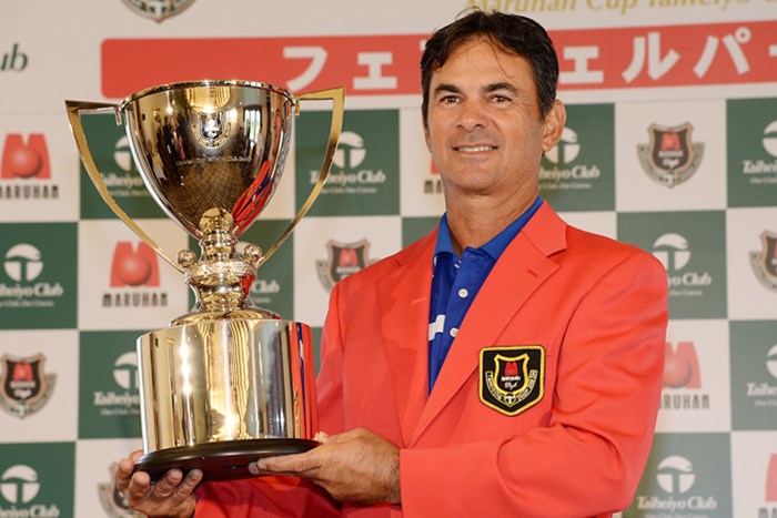 前回大会、ハワイ出身のグレゴリー・マイヤーがシニアツアー初優勝を飾った（提供：日本プロゴルフ協会） 2015年 マルハンカップ 太平洋クラブシニア 事前 グレゴリー・マイヤー