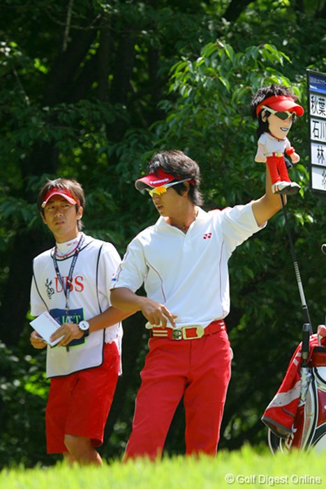 今日は3人でお揃いにしてみました UBS日本ゴルフツアー選手権 宍戸ヒルズ 最終日 石川遼