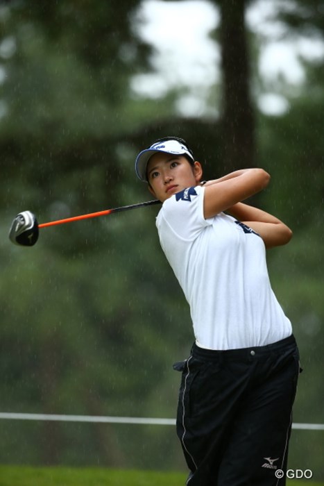 雨に結構濡れながら頑張っていたね 2015年 日本女子オープンゴルフ選手権競技 初日 原英莉花