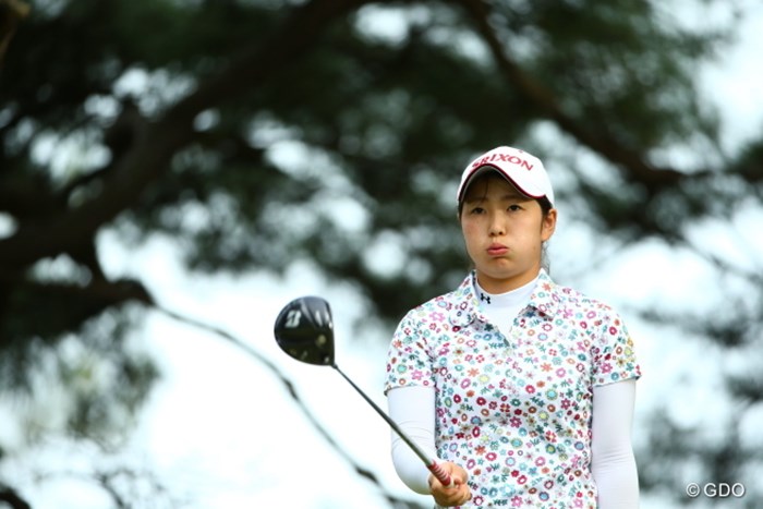 ふくれっ面しながらでもアドレスに入るのだ 2015年 日本女子オープンゴルフ選手権競技 初日 蛭田みな美