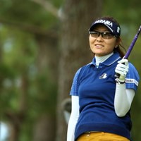 猛烈な風に球をもっていかれ唖然 2015年 日本女子オープンゴルフ選手権競技 初日 藤田幸希