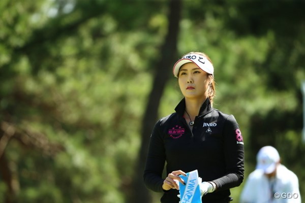 2015年 日本女子オープンゴルフ選手権競技 2日目 キム・ハヌル ちょっと福原愛ちゃんに見えた。