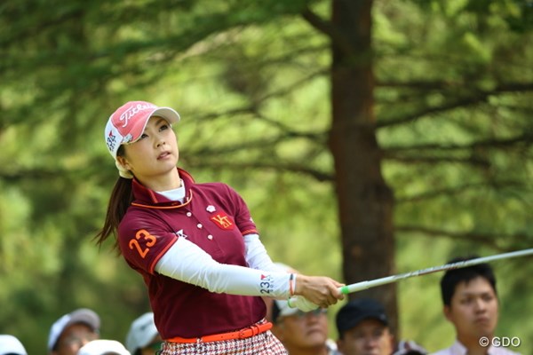2015年 日本女子オープンゴルフ選手権競技 3日目 菊地絵理香 7つのバーディを奪った菊地絵理香がトップに躍り出た