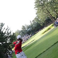 ショートホールっぽくないスイング。 2015年 日本女子オープンゴルフ選手権競技 3日目 イ・ミヒャン