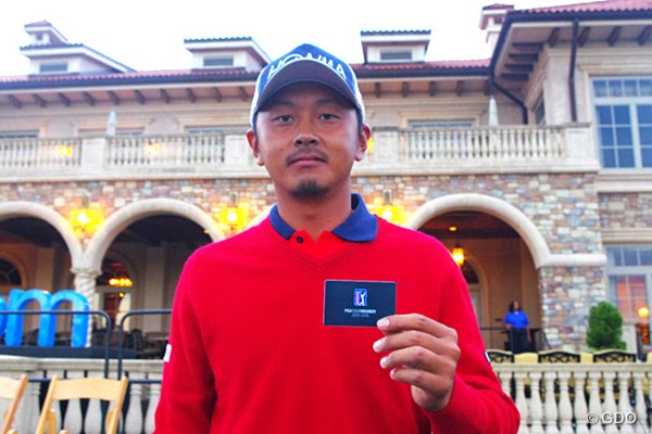 2015年 ウェブドットコムツアー選手権 最終日 岩田寛 PGAツアーのメンバーカードを手に入れた岩田寛。開幕戦は2週間後だ