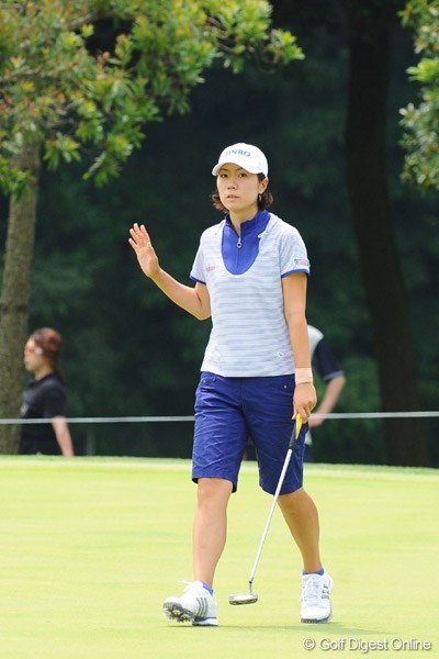 2009年 プロミスレディスゴルフトーナメント 初日 李知姫 最終18番のボギーが余計だったか…。それでも5アンダーをマークした李知姫
