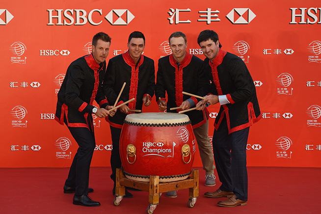 名手4人組がWGC HSBCチャンピオンズの出陣太鼓を打ち鳴らす