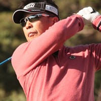 「66」をマークした奥田靖己が首位で発進した（※日本プロゴルフ協会提供） 2015年 いわさき白露シニアゴルフトーナメント 初日 奥田靖己