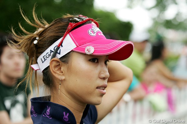2009年 全米女子オープン 3日目 上田桃子 初めてサンバイザーをかぶった。「でも、もう止めます」