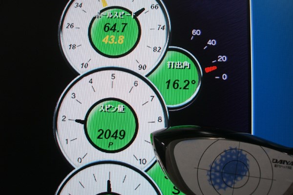 マーク金井の試打IP ブリヂストン ツアーステージ X-DRIVE 701 2009年 No.5 弾道測定器で計測したところ、スピン量は2000回転台と少なめ。無駄なスピン量を減らして飛ばせるドライバーだ